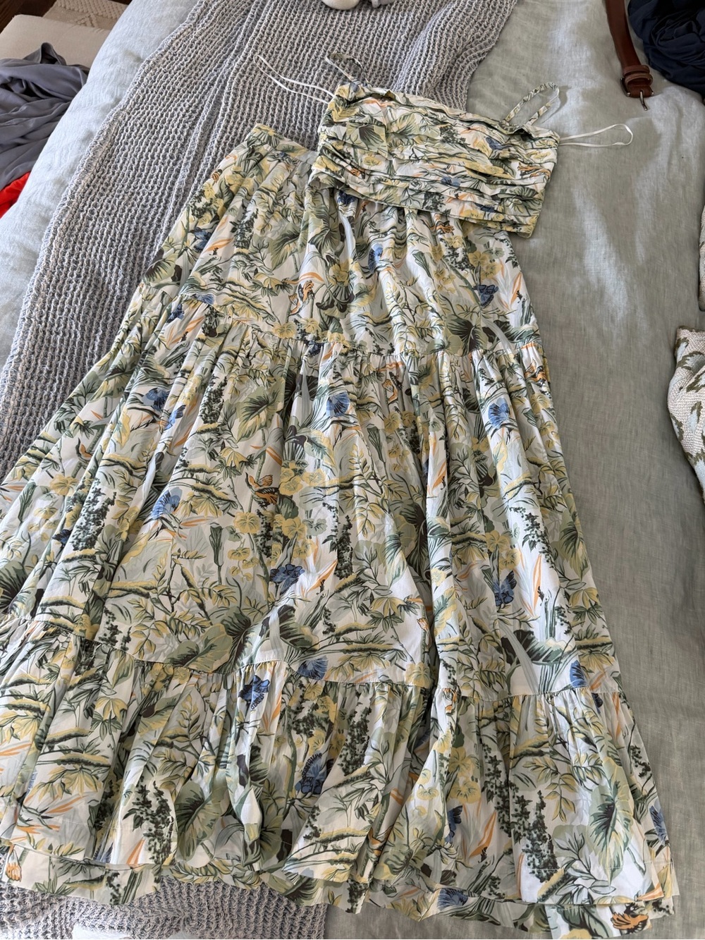 Abercrombie Floral set in Soft Green and Yellow